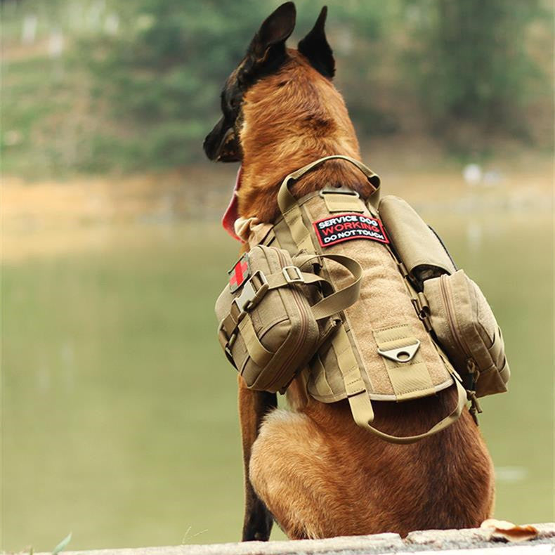 Tactical MOLLE Dog Harness – Heavy-Duty Military-Grade Vest for Large Dogs - TruePawGear