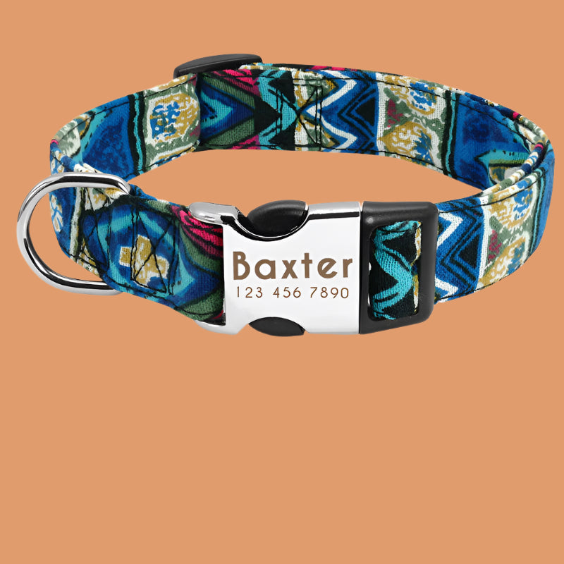 Personalized Nylon Dog Collar – Custom Name Tag Included - TruePawGear