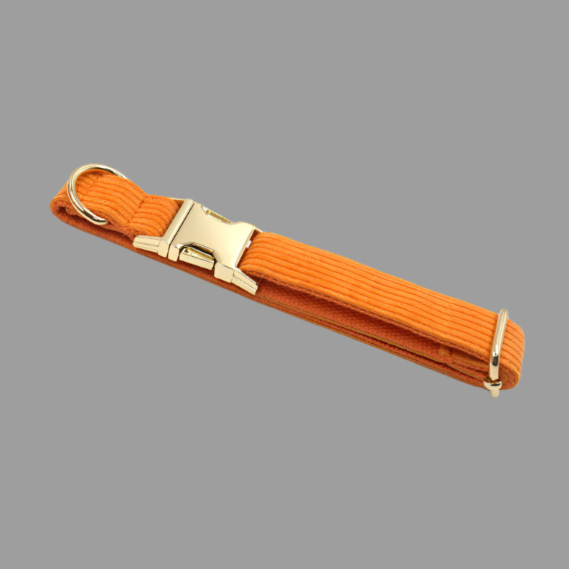 Corduroy Dog Collar β Soft Striped Design with Durable Metal Buckle - TruePawGear