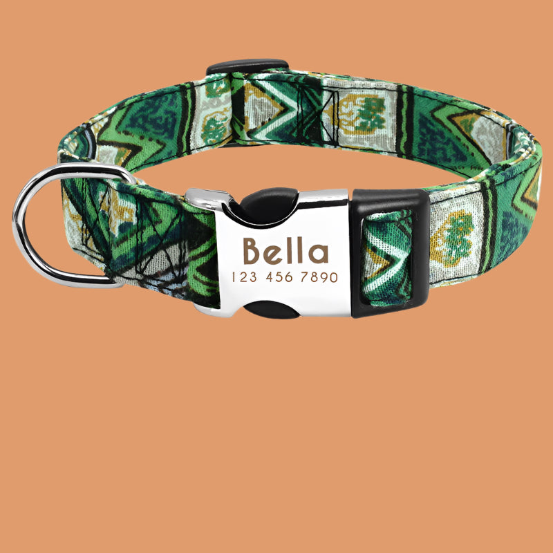Personalized Nylon Dog Collar – Custom Name Tag Included - TruePawGear