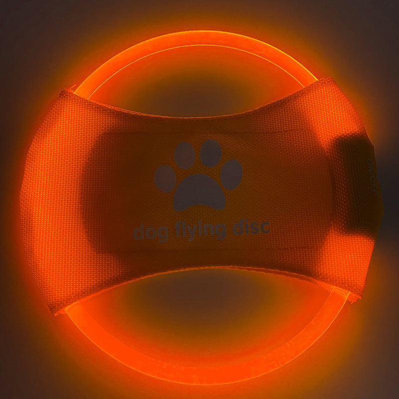 LED Glowing Dog Frisbee – Light-Up Flying Disc for Night Fetch & Play - TruePawGear