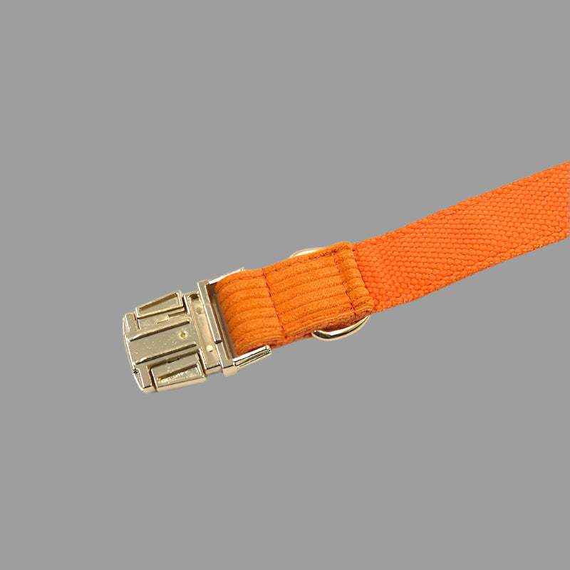 Corduroy Dog Collar β Soft Striped Design with Durable Metal Buckle - TruePawGear