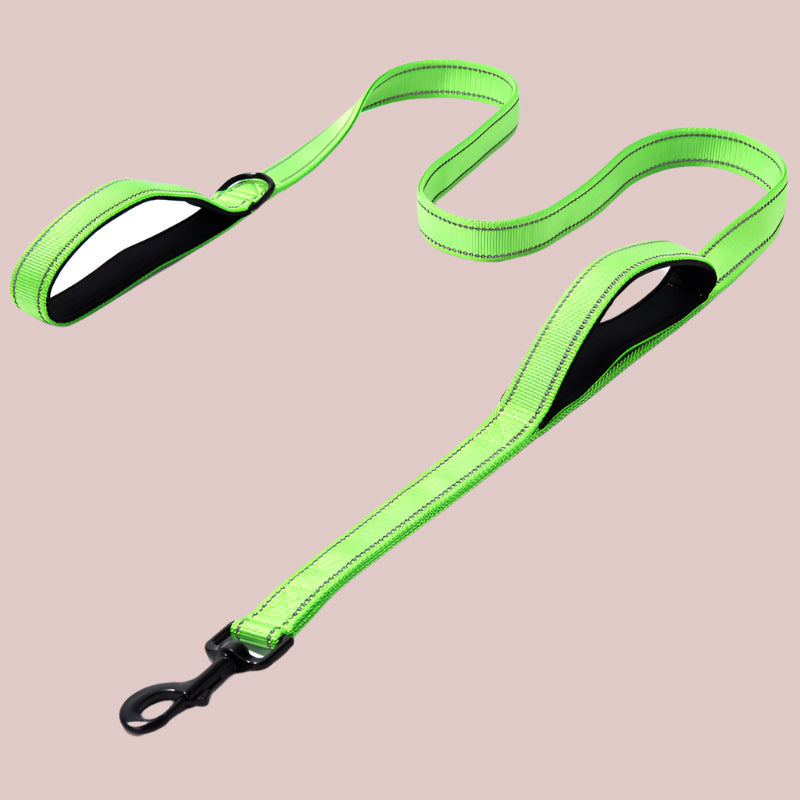 Heavy-Duty Reflective Dog Leash β Double-Thick Nylon with Safety Stitching - TruePawGear