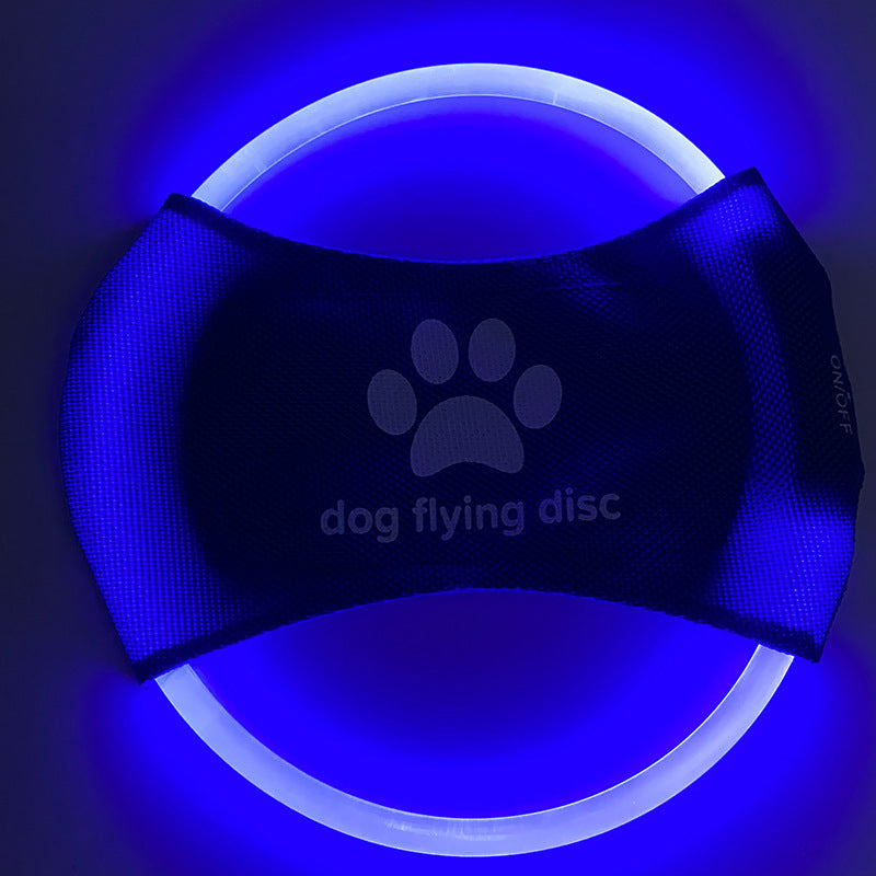 LED Glowing Dog Frisbee – Light-Up Flying Disc for Night Fetch & Play - TruePawGear