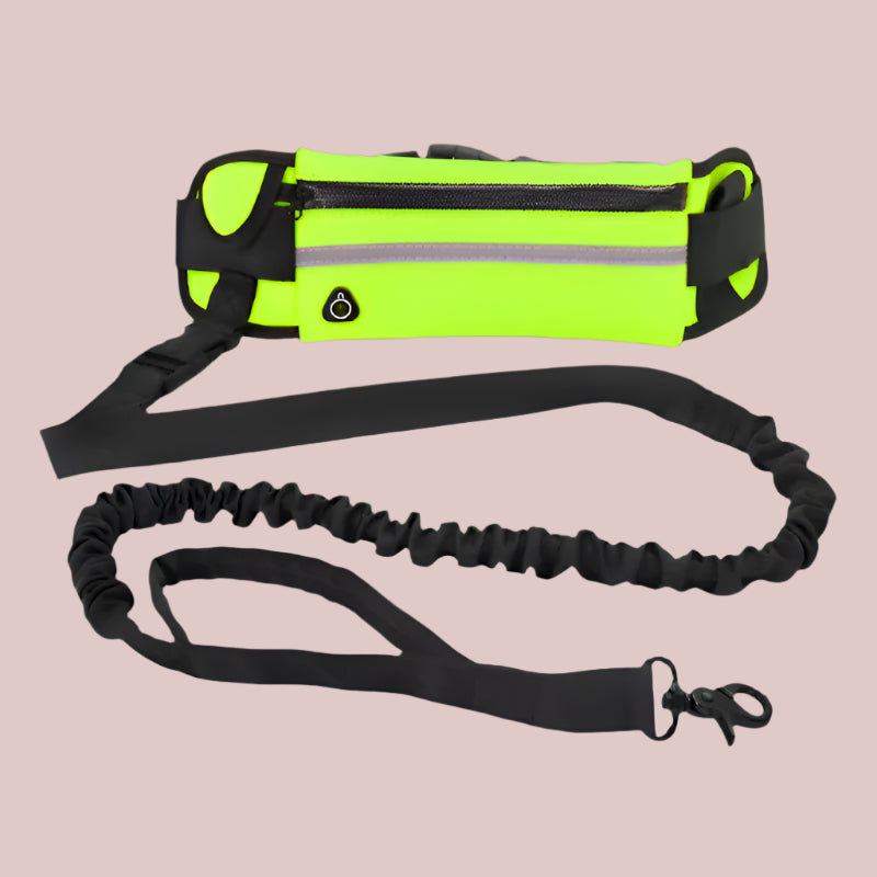Hands-Free Dog Leash Belt – Shock-Absorbing Bungee with Bottle & Phone Holder - TruePawGear