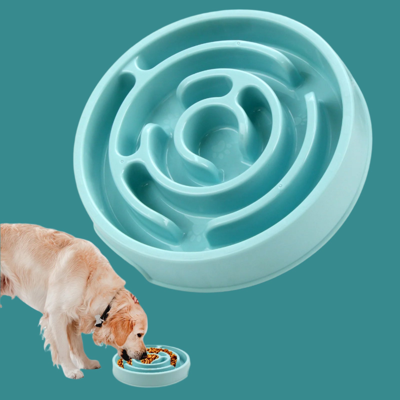Silicone Slow Feeder Dog Bowl – Anti-Choke, Anti-Gulp Puzzle for Healthy Eating - TruePawGear