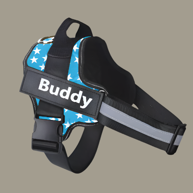 Reflective No-Pull Dog Harness – Adjustable Fit with Custom Patch - TruePawGear