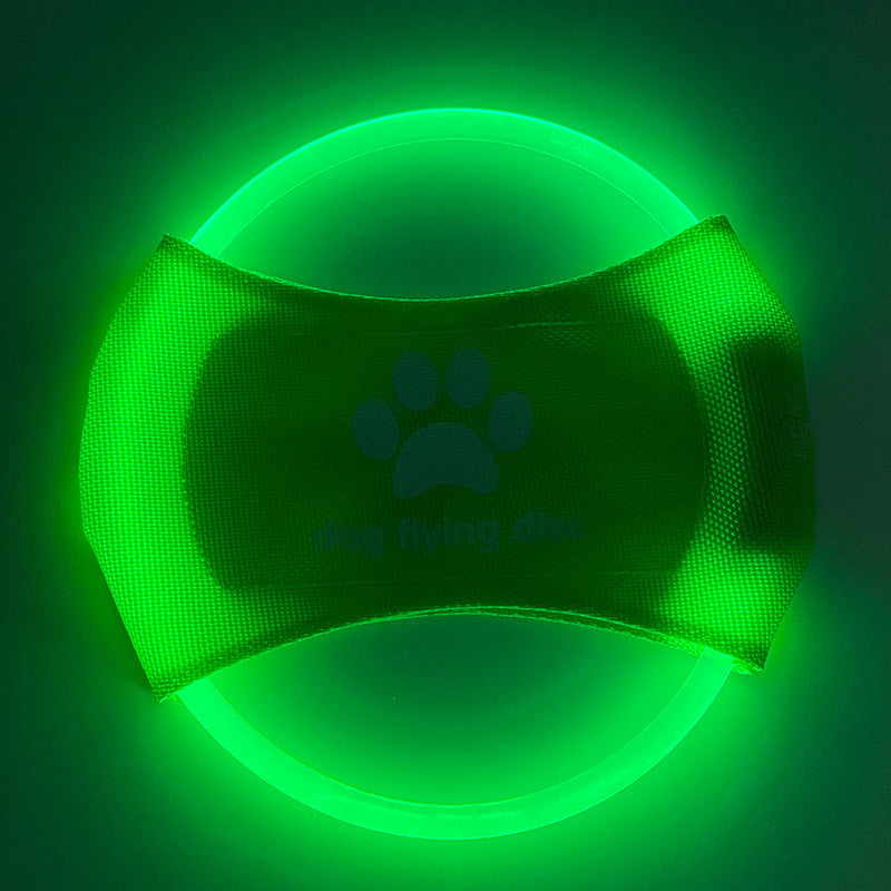 LED Glowing Dog Frisbee – Light-Up Flying Disc for Night Fetch & Play - TruePawGear