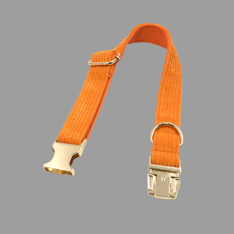 Corduroy Dog Collar β Soft Striped Design with Durable Metal Buckle - TruePawGear