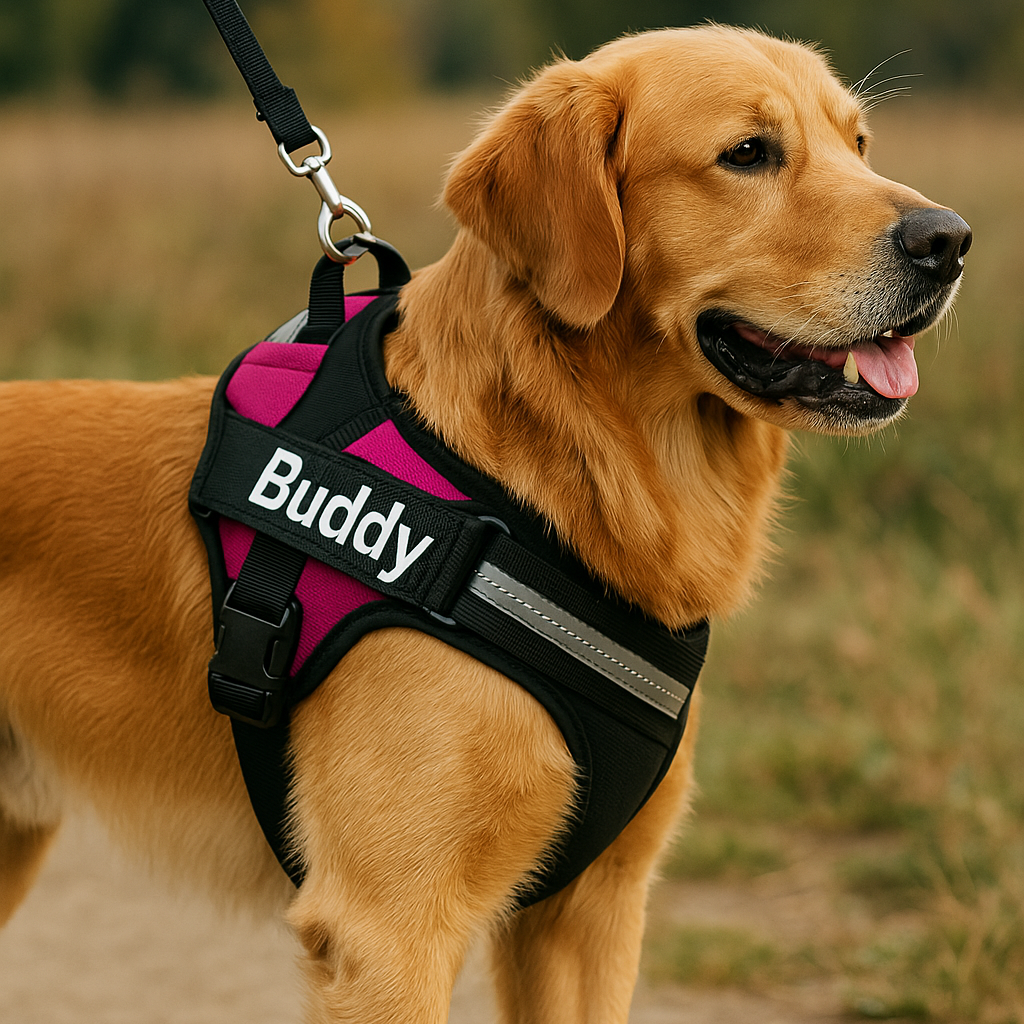 Reflective No-Pull Dog Harness – Adjustable Fit with Custom Patch - TruePawGear