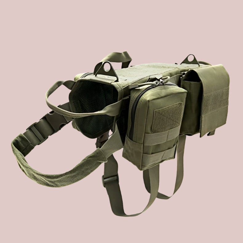 Tactical MOLLE Dog Harness – Heavy-Duty Military-Grade Vest for Large Dogs - TruePawGear