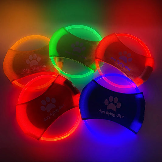 LED Glowing Dog Frisbee – Light-Up Flying Disc for Night Fetch & Play - TruePawGear