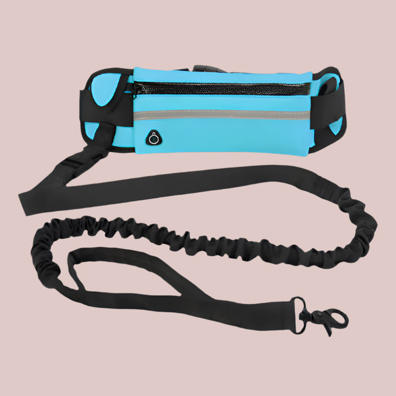 Hands-Free Dog Leash Belt – Shock-Absorbing Bungee with Bottle & Phone Holder - TruePawGear