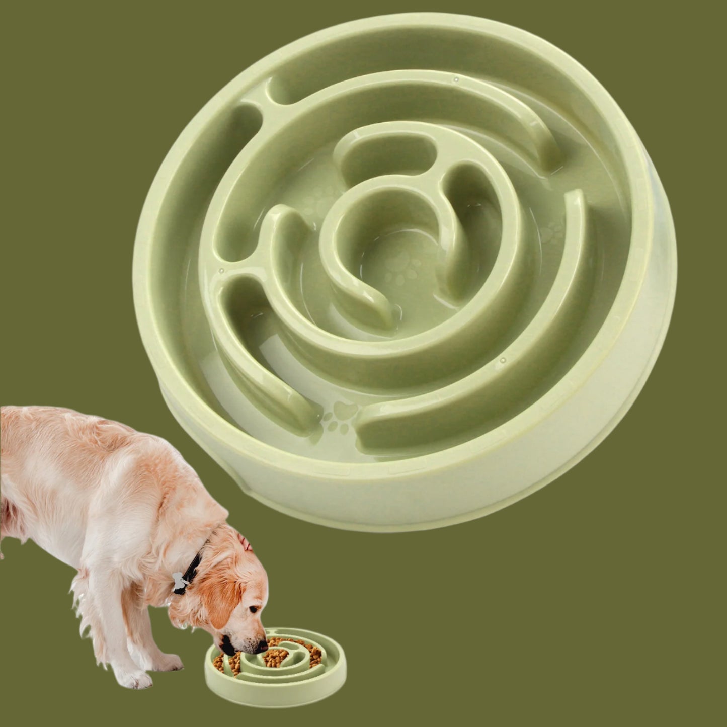 Silicone Slow Feeder Dog Bowl – Anti-Choke, Anti-Gulp Puzzle for Healthy Eating - TruePawGear