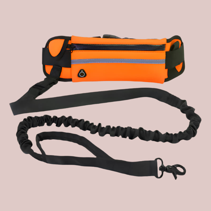 Hands-Free Dog Leash Belt – Shock-Absorbing Bungee with Bottle & Phone Holder - TruePawGear