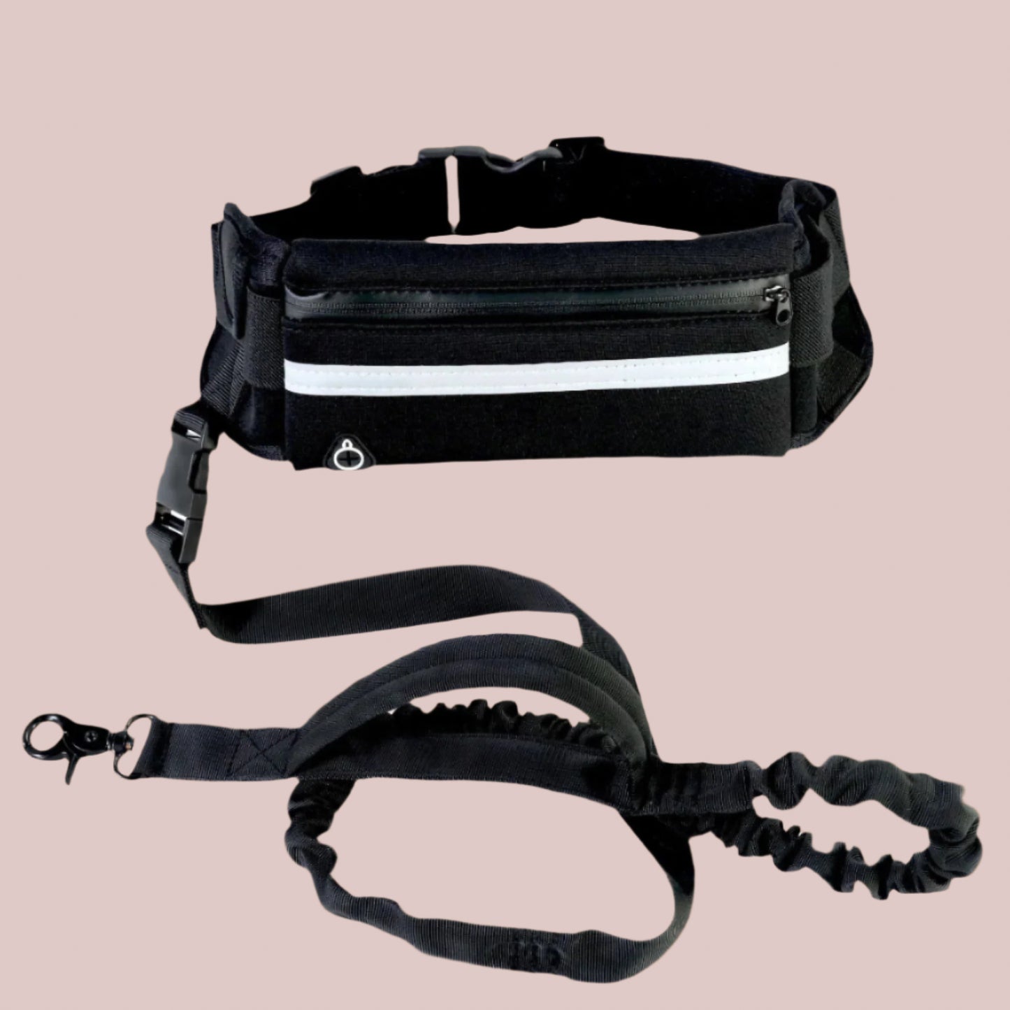Hands-Free Dog Leash Belt – Shock-Absorbing Bungee with Bottle & Phone Holder - TruePawGear