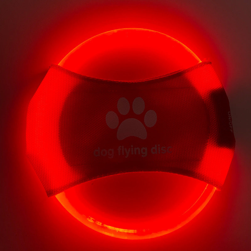LED Glowing Dog Frisbee – Light-Up Flying Disc for Night Fetch & Play - TruePawGear