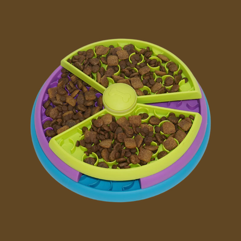 Interactive Puzzle Slow Feeder Bowl – Rotating Anti-Choking Pet Game Dish - TruePawGear
