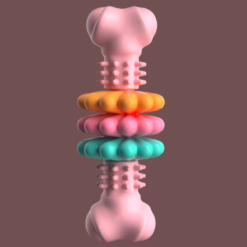 Indestructible Dog Chew Toy – Bone-Shaped TPR Teething & Dental Cleaner - TruePawGear