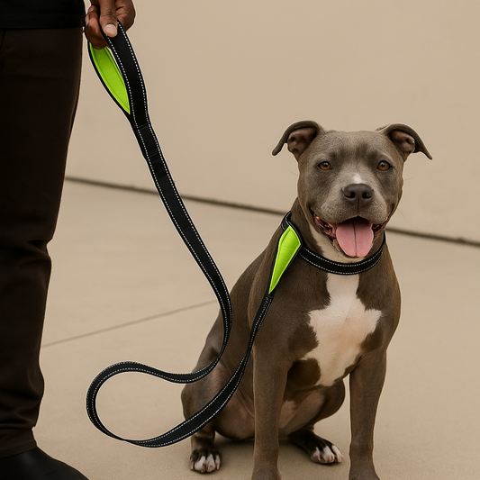 Heavy-Duty Reflective Dog Leash – Double-Thick Nylon with Safety Stitching - TruePawGear